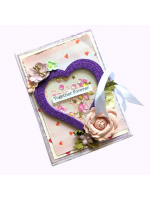Purple Love Mini Scrapbook Album Handmade 