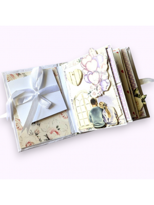 Purple Love Mini Scrapbook Album Handmade  Purple Love Mini Scrapbook Album Handmade