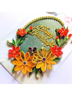 Yellow Themed Birthday Greeting Card Yellow Themed Birthday Greeting Card
