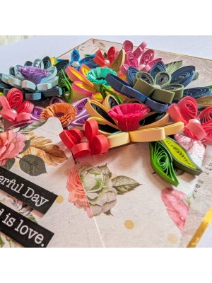 Quilled Flowers In Envelope Greeting Card