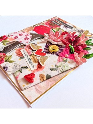 Quilled Flowers In Envelope Love Greeting Card