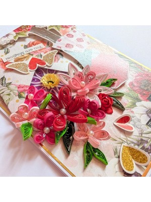 Quilled Flowers In Envelope Love Greeting Card
