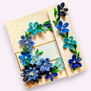 Blues Quilled Mini Scrapbook Greeting Card
