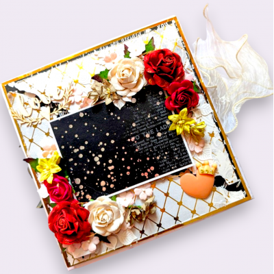 Sparkling Flowers Love Pop up Scrapbook with Lights