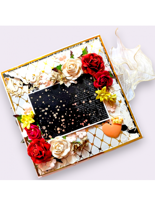 Sparkling Flowers Love Pop up Scrapbook with Lights