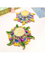 Quilled Tealight Candle Holders - Set of 2