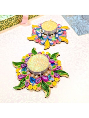 Quilled Tealight Candle Holders - Set of 2 Quilled Tealight Candle Holders - Set of 2