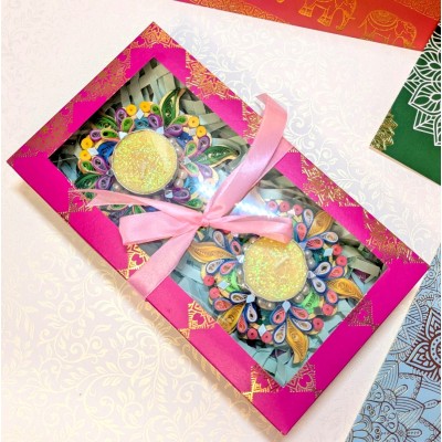 Quilled Tealight Candle Holders - Set of 2