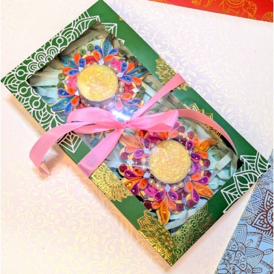 Quilled Tealight Candle Holders - Set of 2