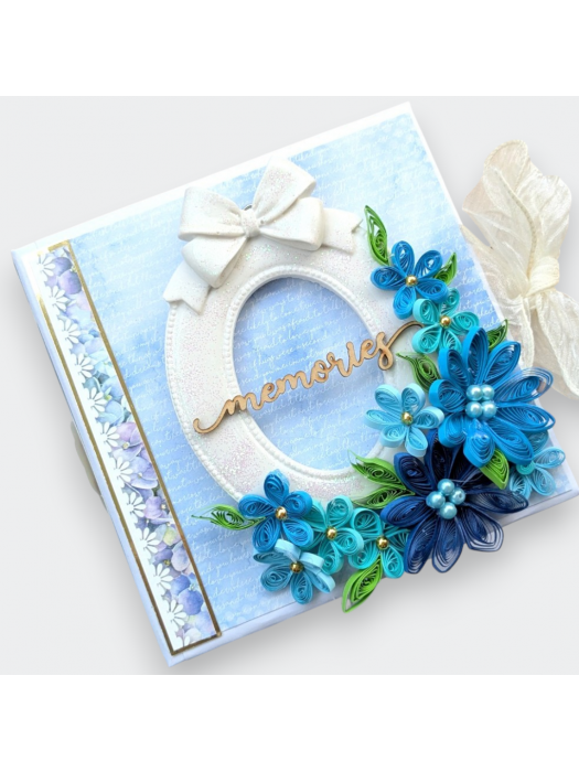 Luxury Blue handmade Scrapbook