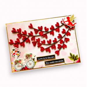 Quilled Hearts Tree Greeting Card