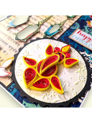 Handmade Quilled Ganesha Diwali Greeting Card