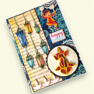 Handmade Quilled Ganesha Diwali Greeting Card