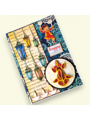Handmade Quilled Ganesha Diwali Greeting Card