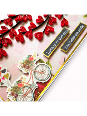 Quilled Hearts Tree Greeting Card