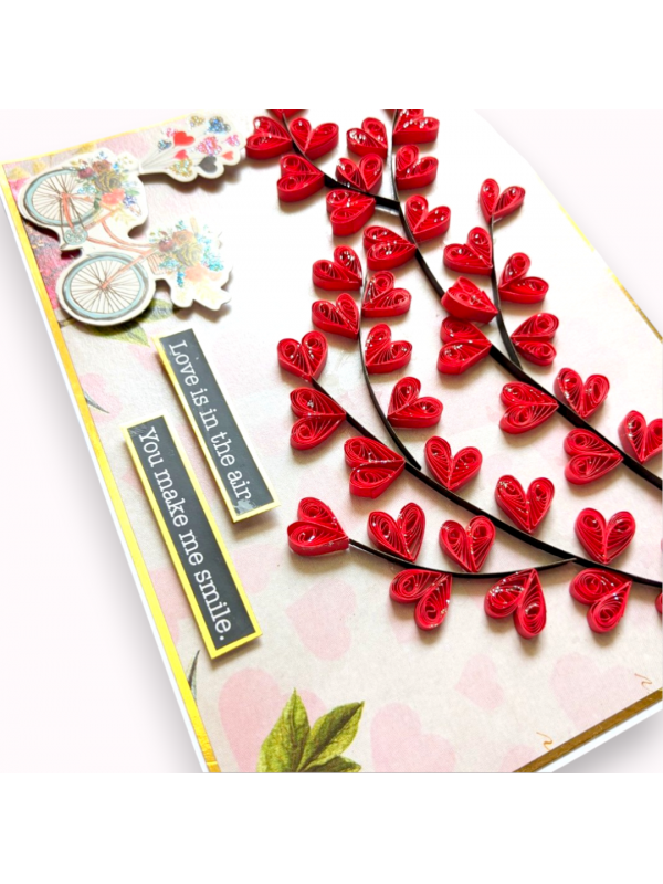 Quilled Hearts Tree Greeting Card