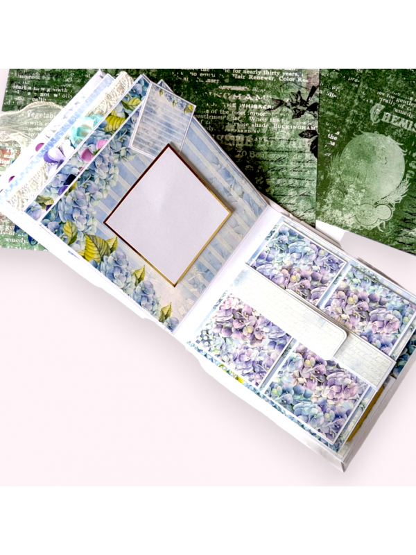 Luxury Blue handmade Scrapbook