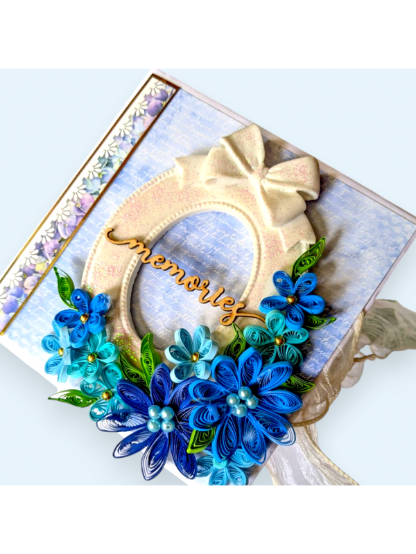 Luxury Blue handmade Scrapbook
