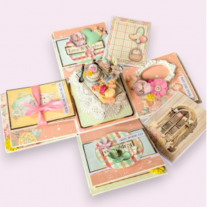 Birthday Explosion Box with Miniature birthday party