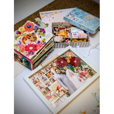 Large Quilled Frame with Miniatures