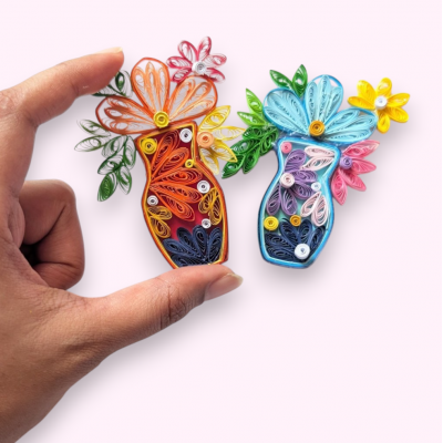 Quilled Fridge magnets - Set of 2