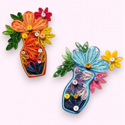 Quilled Fridge magnets - Set of 2