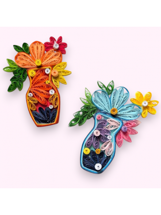 Quilled Fridge magnets - Set of 2