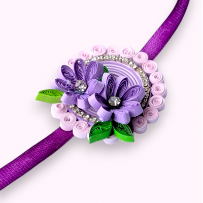 Quilled purple rakhi