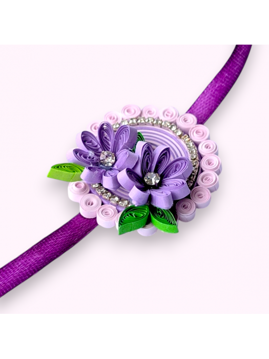 Quilled purple rakhi