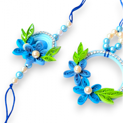Quilled Rakhi set - Blue