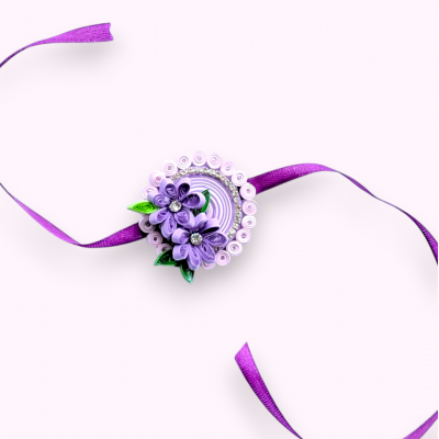 Quilled purple rakhi