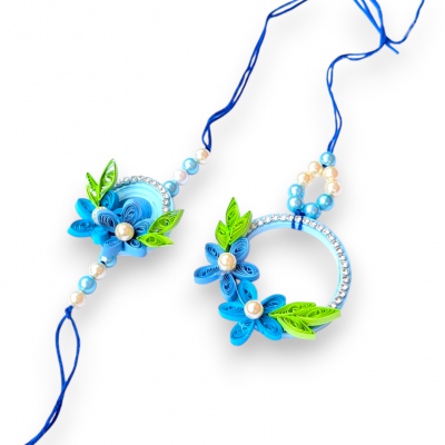 Quilled Rakhi set - Blue