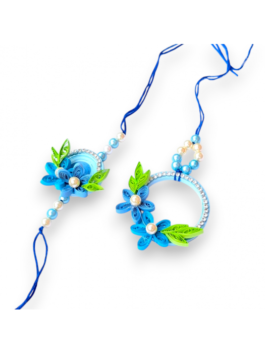 Quilled Rakhi set - Blue