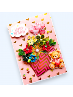 Quilled Flowers In Envelope Love Greeting Card