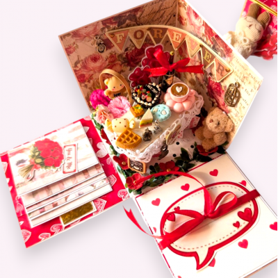 Cute Miniatures Love and Birthday explosion box