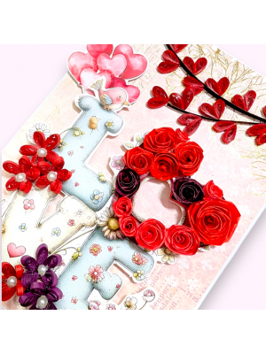 Cute Quilled LOVE Greeting card