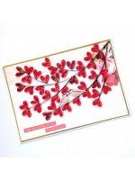Quilled hearts and Love Birds Greeting card