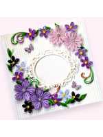 All Purples Quilled design Greeting card