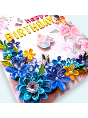 A4 size Handmade Birthday Greeting Card 