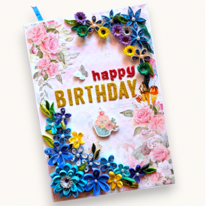 A4 size Handmade Birthday Greeting Card 