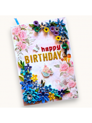 A4 size Handmade Birthday Greeting Card 