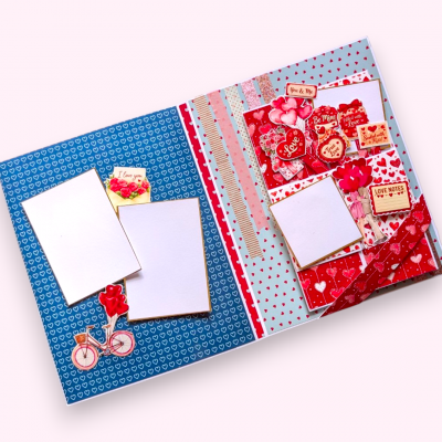 A4 Valentine Quilled Greeting with Pop up card inside