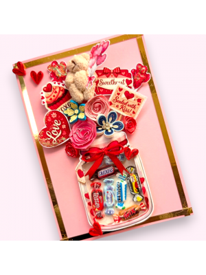 Candy Jar Valentine Shaker Card