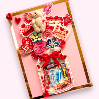 Candy Jar Valentine Shaker Card