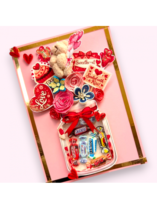 Candy Jar Valentine Shaker Card