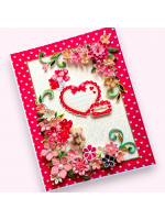 A4 Valentine Quilled Greeting with Pop up card inside