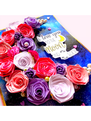 Love you to the moon Lights card