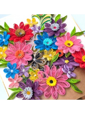 A4 size Multicolor Quilled Greeting Card