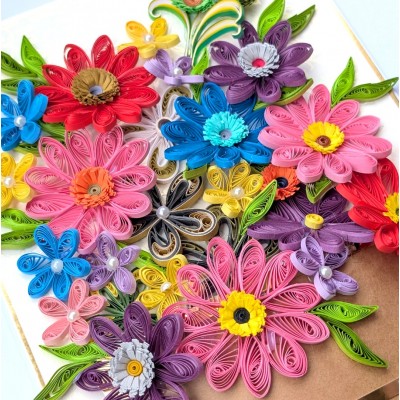 A4 size Multicolor Quilled Greeting Card