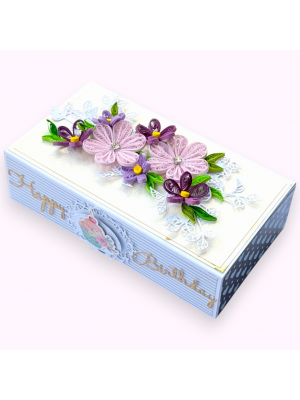 Quilled Birthday Box with Miniature setup